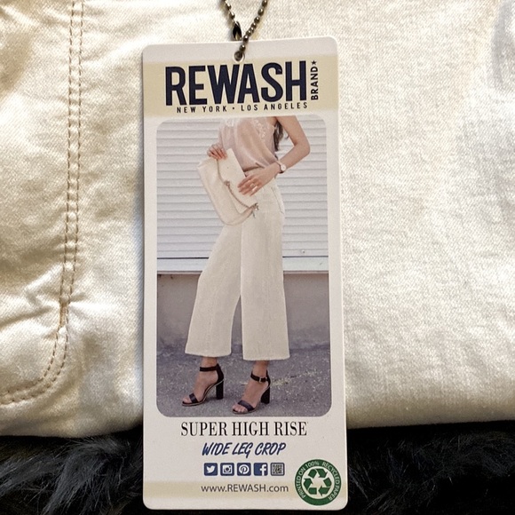 🐥🌷Wide Leg Raw Hem Jeans Size 7/28 - Picture 1 of 7